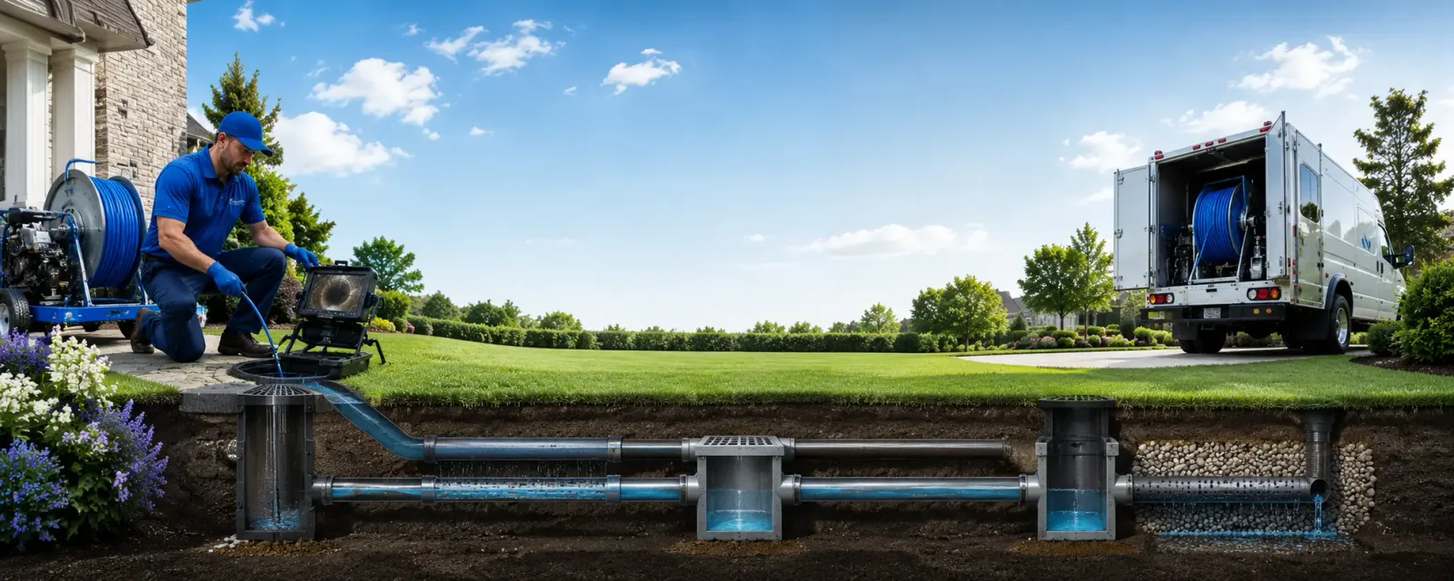 Outdoor drain cleaning information for Blue Mounds, WI
